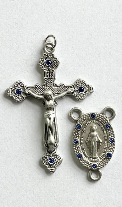 No. S456P-ZR Crucifix & Center Matching Set - Pewter Crucifix
