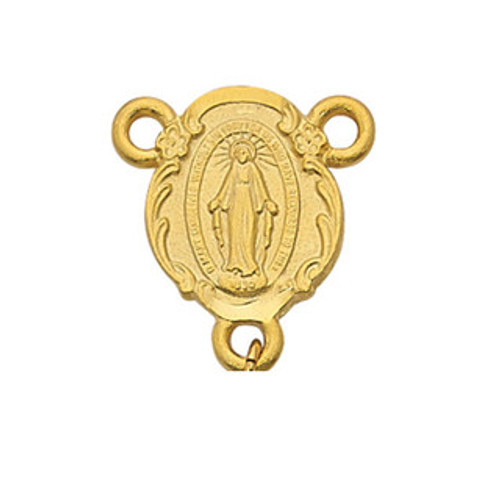 58844P Gold Pewter Miraculous Center 5/8"