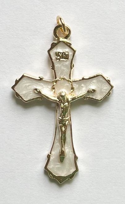 5719P Gold Pewter Crucifix size: 1 7/8"