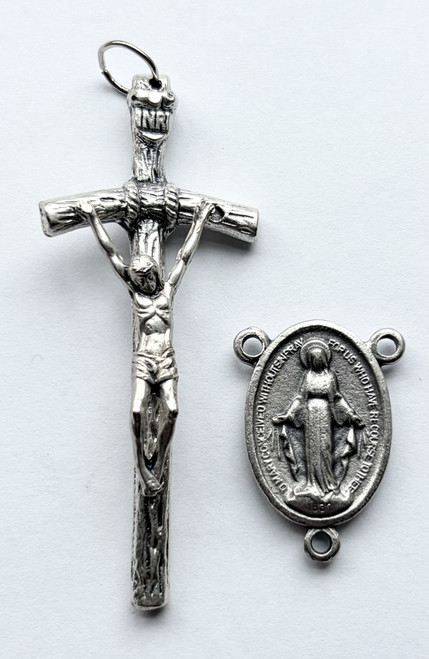 No. S317BM Crucifix & Center Set - Base Metal Crucifix 751BM, Center 802BM.
