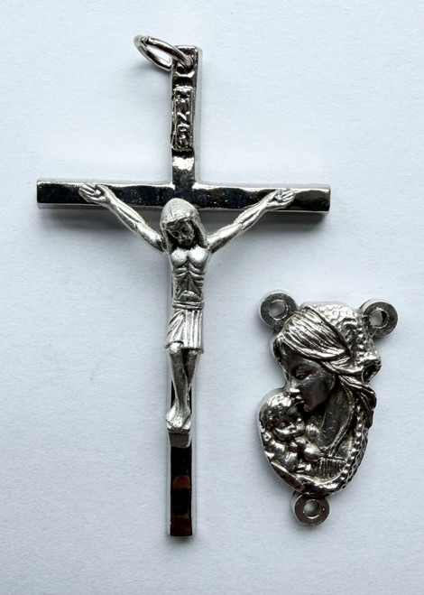 No. S319BM Crucifix & Center Set - Base Metal Crucifix 718BM, Center 821BM.