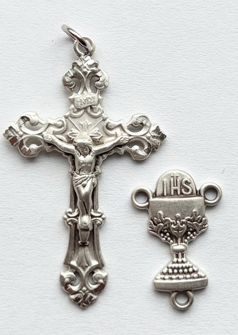 S487 Crucifix & Center Set - Sterling Silver Crucifix 712, Center