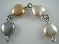 No. 149 8x8mm Pearl Heart Beads - 60 beads