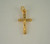 5050P Gold Plated Pewter Bracelet Crucifix size: 5/8"