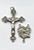 No. S314    Crucifix & Center Matching Set - Sterling Silver Crucifix 720, Center 820, with crystal stones