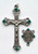 No. S343P    Crucifix & Center Matching Set - Pewter Crucifix 769P, Center 869P. Irish Rosary Set.