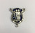 No. 9039P Pewter St. Michael Rosary Center Blue Enameled for Police