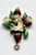 No. 59032P Gold Pewter Christmas Poinsettia Rosary Centerpiece, size: 1 1/2"
