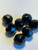 No. 164 8 mm Round Glass Fire Polished Beads - Jet - 60 beads