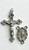 No. S456P-SA Crucifix & Center Matching Set - Pewter Crucifix & Center with Sapphire Stones, September birthstone.