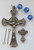 No. K1401 First Communion Kit - Pewter with 3019 Beads