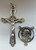 S483 Crucifix & Center Set - Sterling Silver Crucifix No. 737, Center No. 806. Scapular Set.