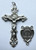 S485 Crucifix & Center Set - Sterling Silver Crucifix No. 714, Center No. 8826. Wedding Set.