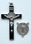 S488P Crucifix & Center Pewter - St. Benedict Set