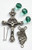 No. 555 Irish Rosary Kit with Pewter Crucifix & Centerpiece