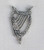 No. 8998 Irish Harp Sterling Silver Center 1"