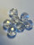 No. 164 8 mm Round Glass Fire Polished Beads -  Crystal - 60 beads