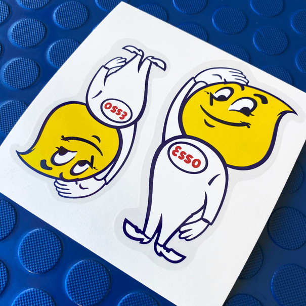 ESSO Oil Drop Boy Authentic Waterslide Transfer Decal Standard Oil