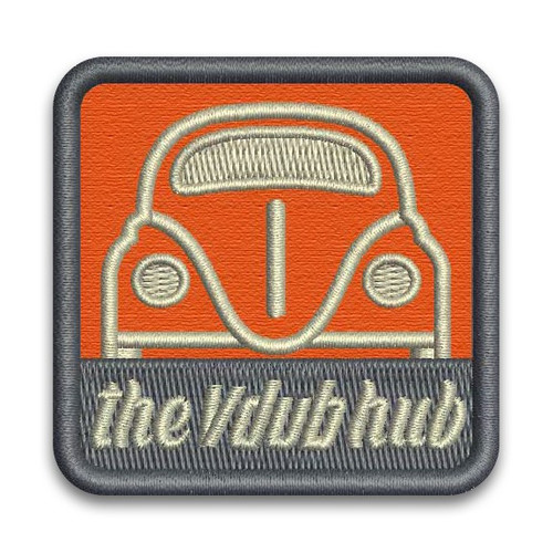 Classic The Vdub Hub 2.5" Embroidered VW Patch - Plain Back