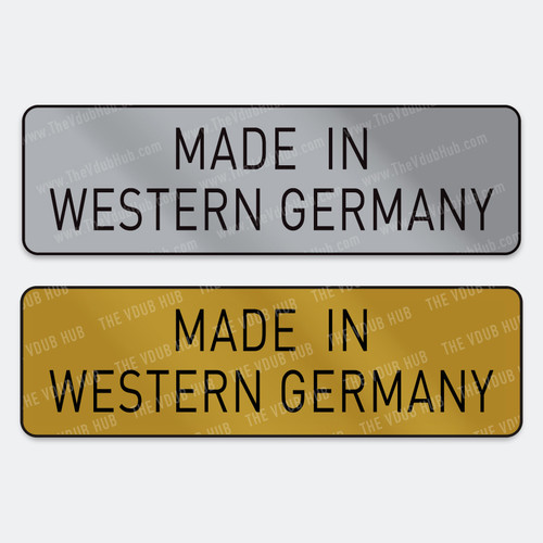 Made in Western Germany Waterslide Decal Metallic Silver or Gold Exact Reproduction