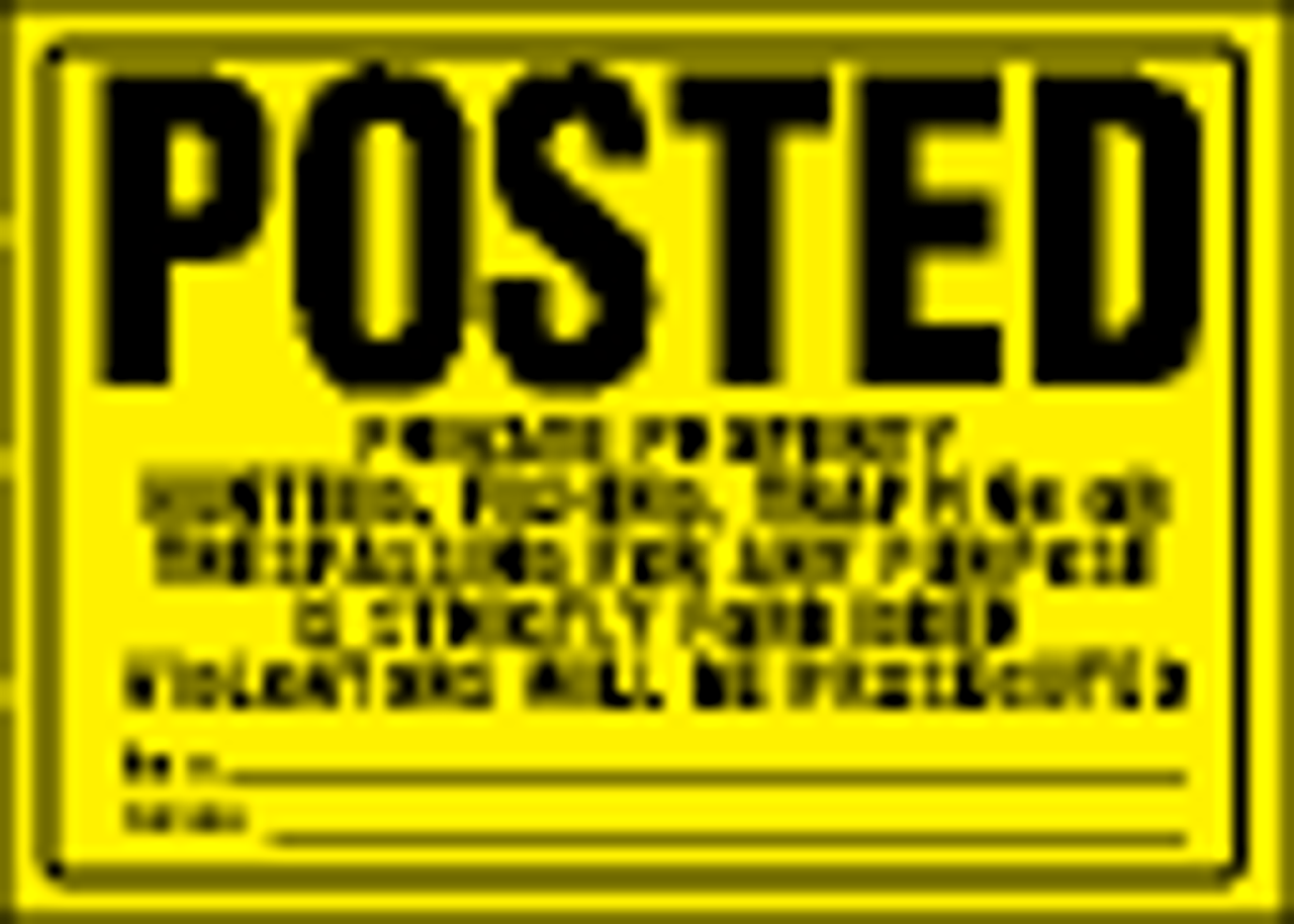 Posted Signs