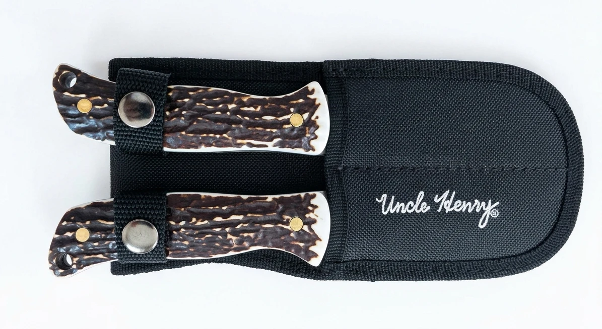 Limited Edition - Uncle Henry Staglon Hunter Combo - 2 pc Fixed with Sheath