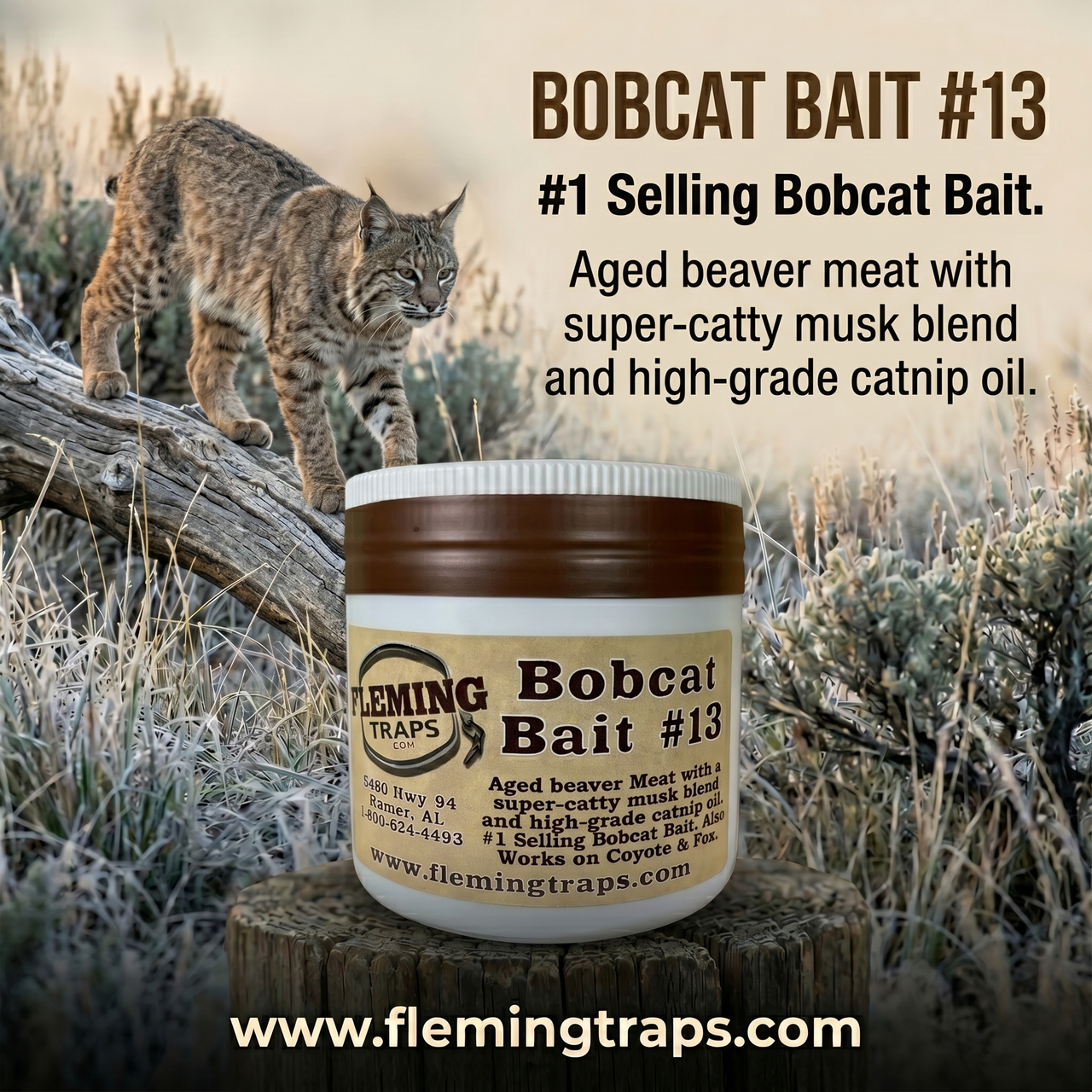 Fleming Traps Bobcat Bait