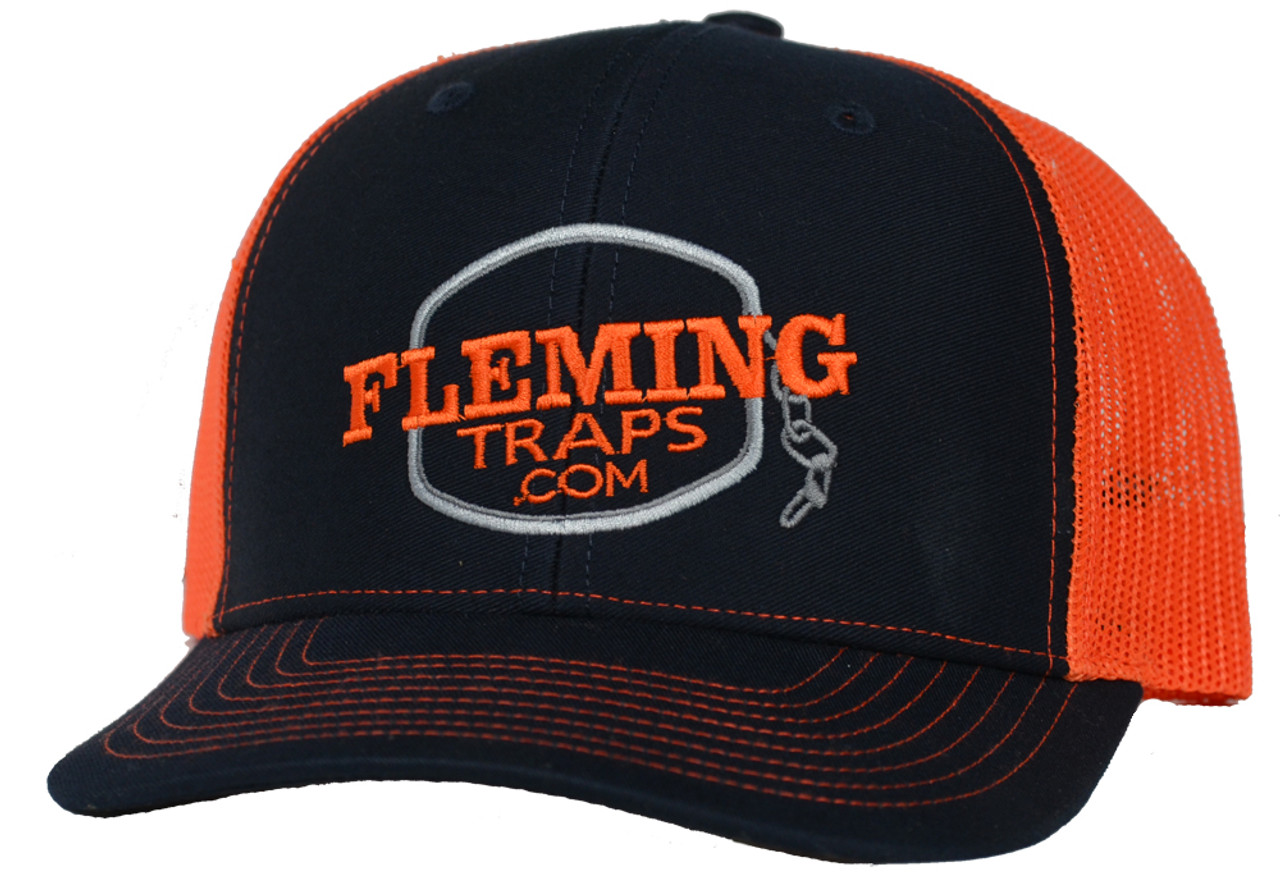 Fleming Traps Hat - Navy/Orange