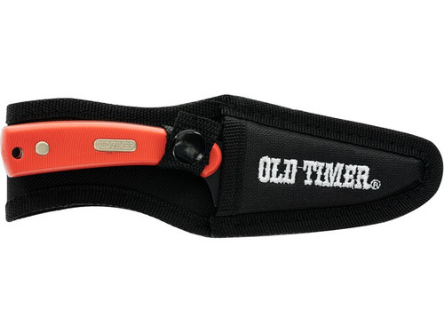 Old Timer Sharpfinger Knife with Sheath - Orange