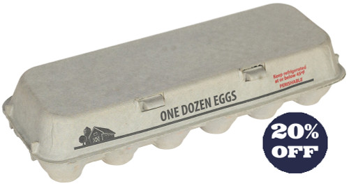 Chicken Egg Cartons Paper - (12 Egg) - 100/pk Chicken Egg Cartons Paper - (12 Egg) - 100/pk