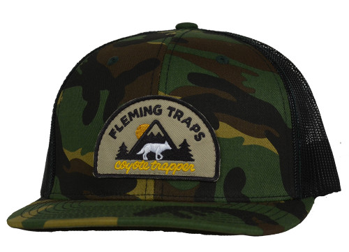 Coyote Trapper Mountain Hat - Woodland Green Camo/Black Coyote Trapper Mountain Hat - Woodland Green Camo/Black
