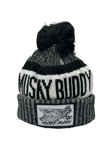 Musky Buddy Fleece Lined Pom Beanie White/Black
