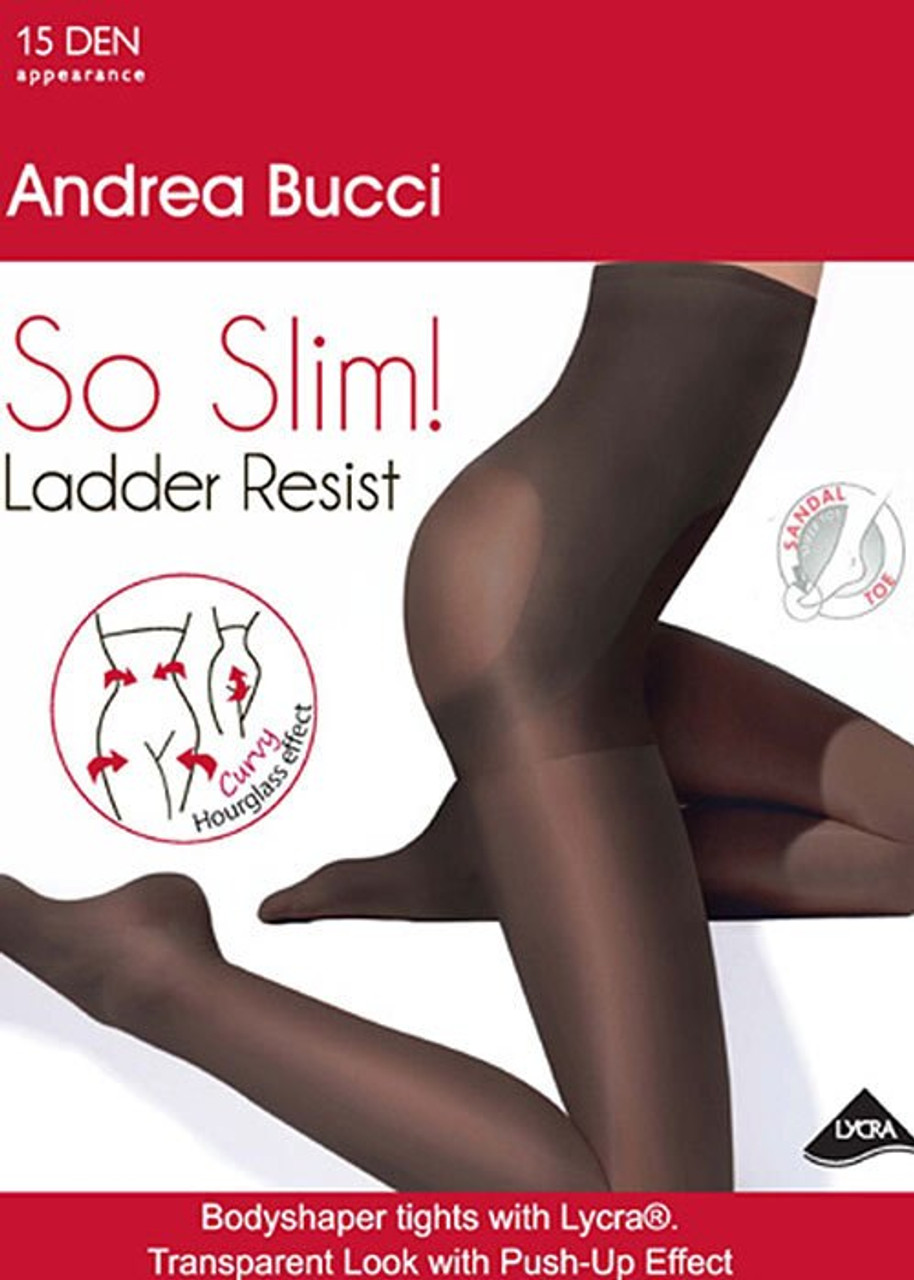 Andrea Bucci Ladder Resist So Slim 15D Bodyshaping Toning Tights - Miss  Tights