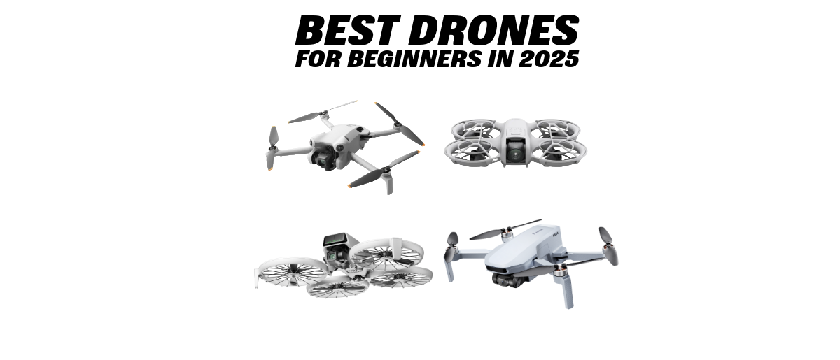 Discover the best beginner drones of 2025 including the DJI FLIP, NEO, Mini 4, and Potensic Atom 2 — all available now at Hobby Mounts Cornwall.