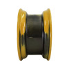 8.25x16.5 8 Hole Skid Loader Wheel 4-1/2" Backside V/G - Cat Yellow