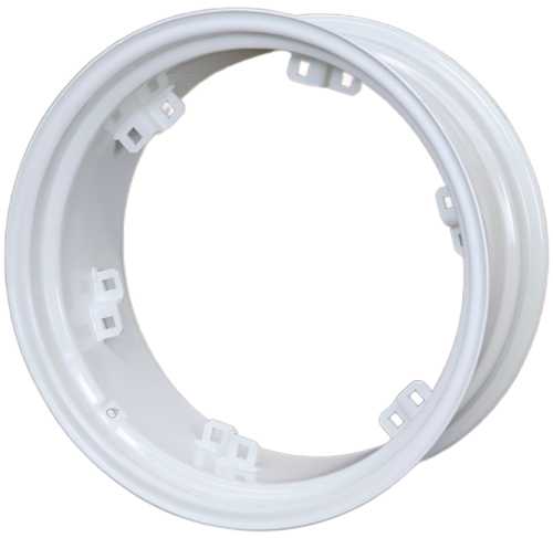 12"x 26" 6 Clamp "Z" Bracket Rim 4" Frontside - Ford White