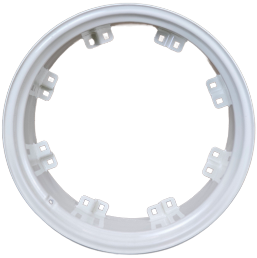 12x28 8 "Z" Clamp Bracket Rim (23.78"BC) 3-1/2"Backside - Ford White