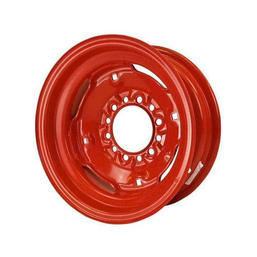 6x15 6 Hole Skid Loader Wheel 4-5/8" Backside w/Valve Guard - Orange 6x15 6 Hole Skid Loader Wheel 4-5/8" Backside w/Valve Guard - Orange
