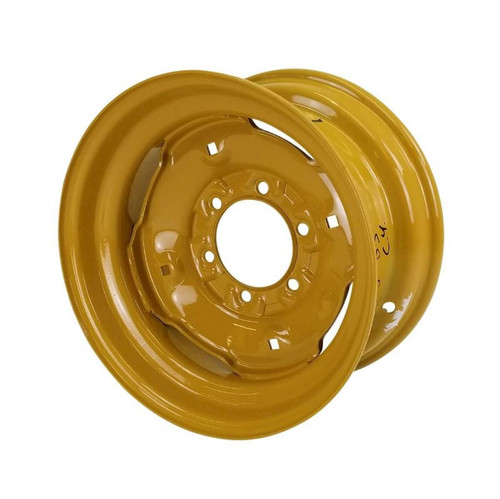 8.25x16.5 6 Hole Skid Loader Wheel 5" Backside w/Valve Guard - Cat Yellow 8.25x16.5 6 Hole Skid Loader Wheel 5" Backside w/Valve Guard - Cat Yellow