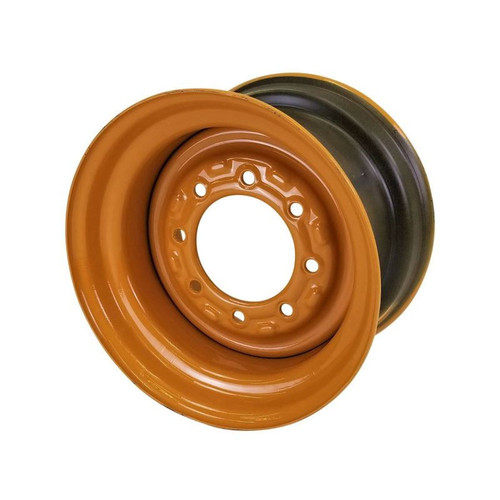 9.75x16.5 8 Hole Skid Loader Wheel 3-3/4" Backside V/G - Case Power Tan