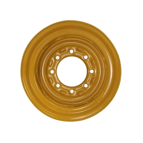 9.75x16.5 8 Hole Skid Loader Wheel 5" Backside V/G - Cat Yellow