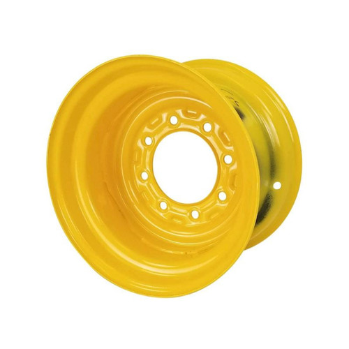 9.75x16.5 8 Hole Skid Loader Wheel 6-1/2" Backside with V/G - Ind. Yellow 9.75x16.5 8 Hole Skid Loader Wheel 6-1/2" Backside with V/G - Ind. Yellow