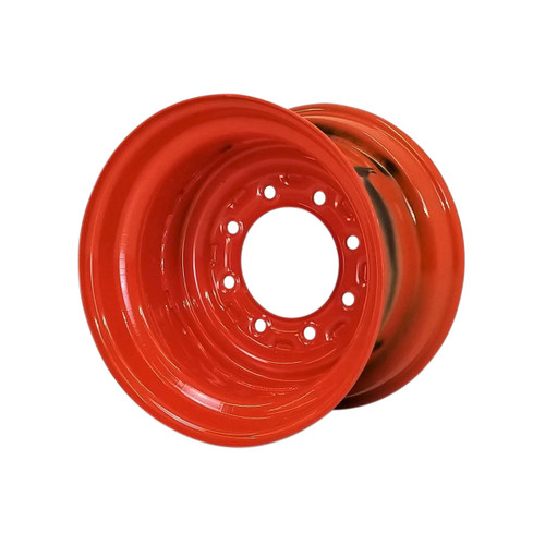 9.75x16.5 8 Hole Skid Loader Wheel 6-3/4" Backside with V/G - Orange 9.75x16.5 8 Hole Skid Loader Wheel 6-3/4" Backside with V/G - Orange