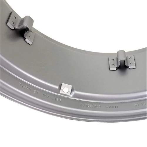 11x28 6 Clamp Rim - Silver Mist