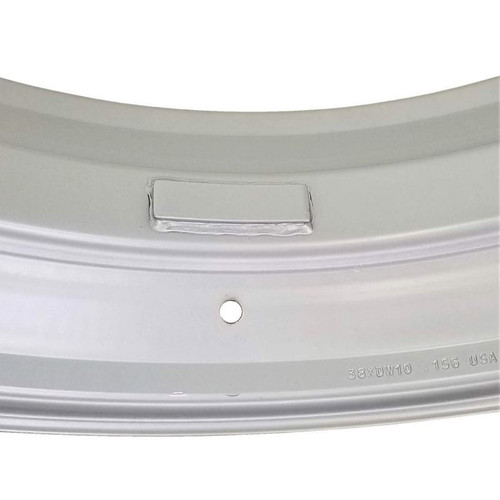 10x38 Deep Well Rim w/Drive Lug - Silver Mist