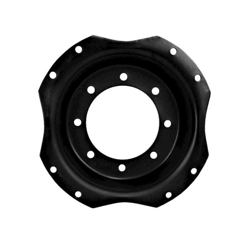 8 Hole Front Wheel Assist 24" Waffle Center Disc - Flat Black