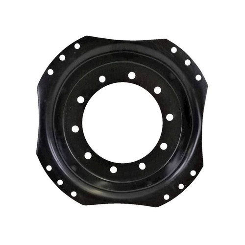 10 Hole Front Wheel Assist - 28/30 Waffle Center Disc - Flat Black