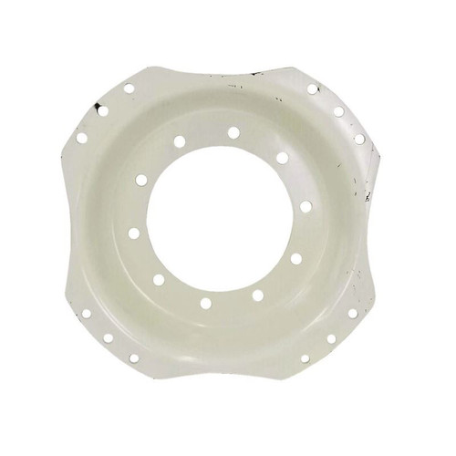 10 Hole Front Wheel Assist - 28/30 Waffle Center Disc - Ford White