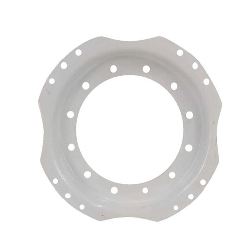 12 Hole Front Wheel Assist - 28/30 Waffle Center Disc - Ford White