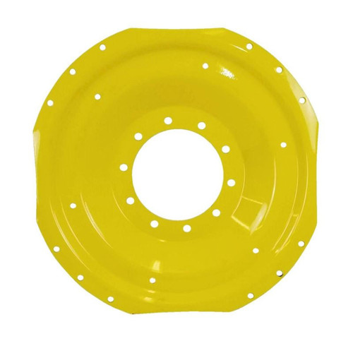 10 Hole Front Wheel Assist - 38" Waffle Center Disc - JD Yellow